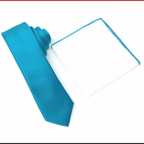 CORDED WEAVE SOLID SILK SKINNY TIE SETS