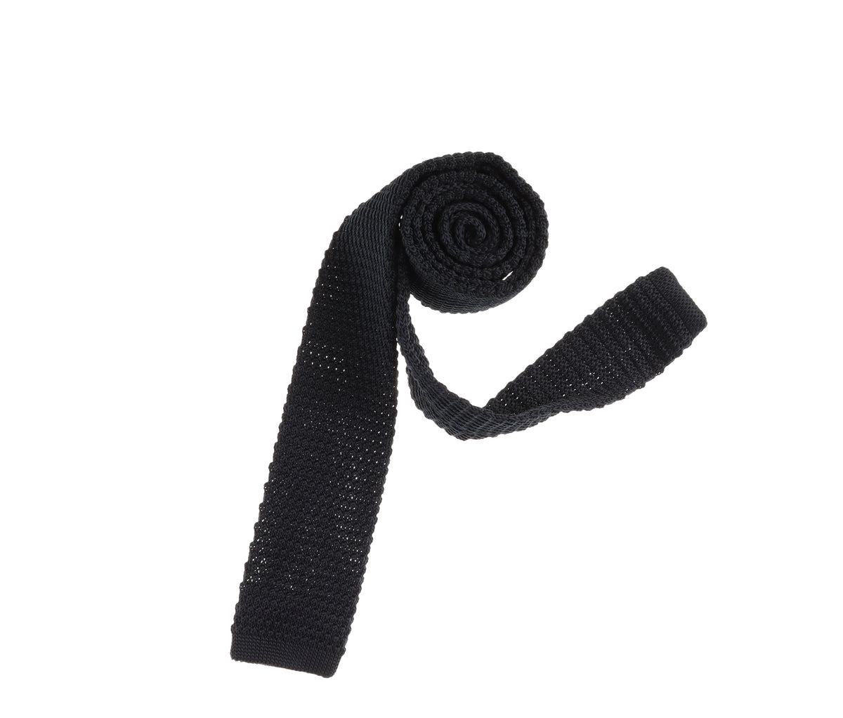 navy silk knit tie