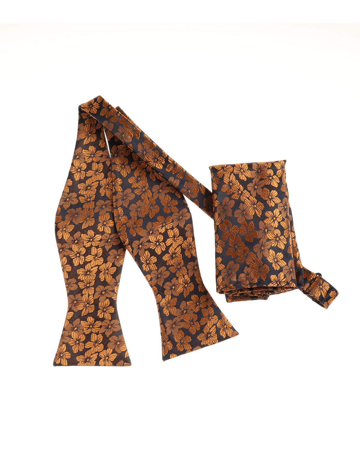 Navy Gold Floral Tie main image 0
