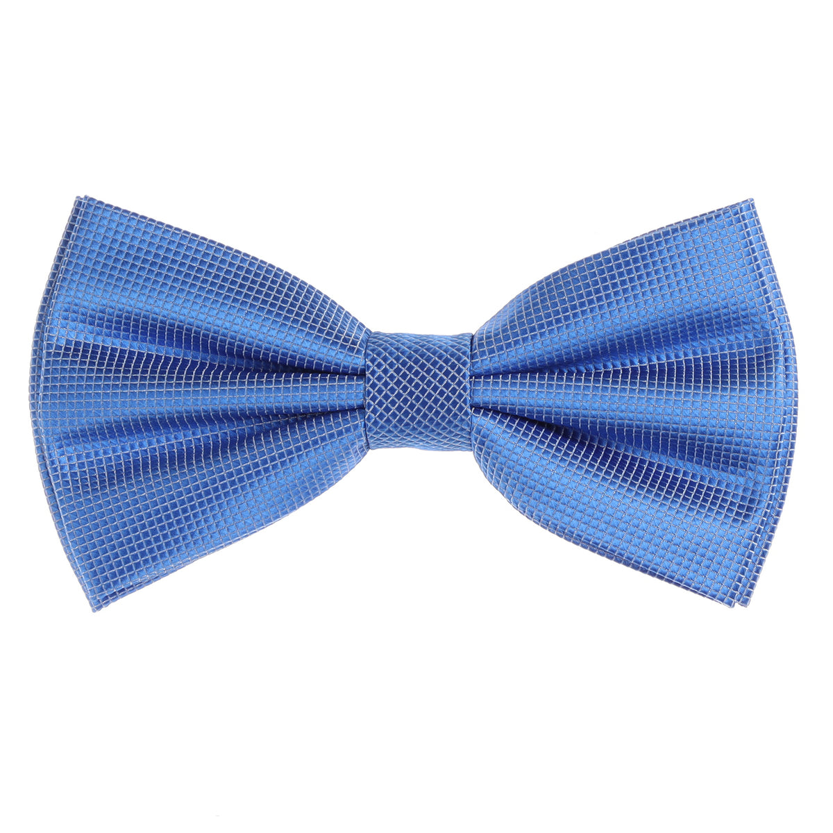 French Blue Pin Dot PreTied Bow Tie Set with Matching Pocket Square